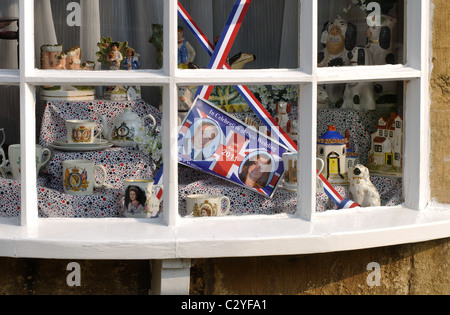 Shop window display for Prince William`s wedding Stock Photo